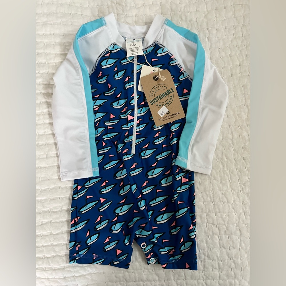 NWT 2T SnapperRock Boys Sunsuit/Swimsuit